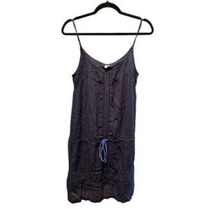 NWOT Bl^nk London Anthropologie Navy Sleeveless Sun Dress Elastic Waist- Size S